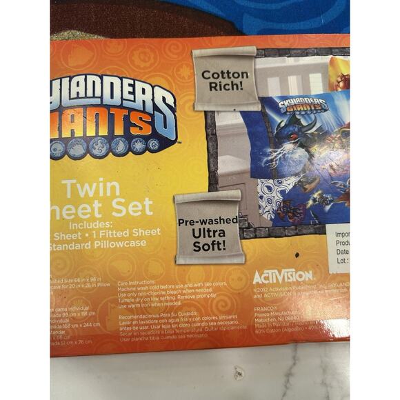 Skylanders Giants Twin Size Sheet Set - NEW - still in package. - Picture 8 of 10
